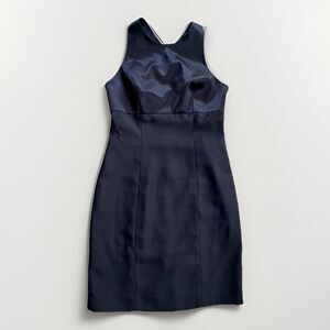 Vintage Papell Boutique Dress Size 2P Evening Cross Back  Mini Formal Event LBD